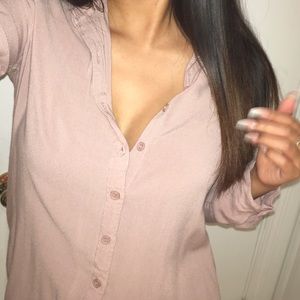Buttoned long shirt